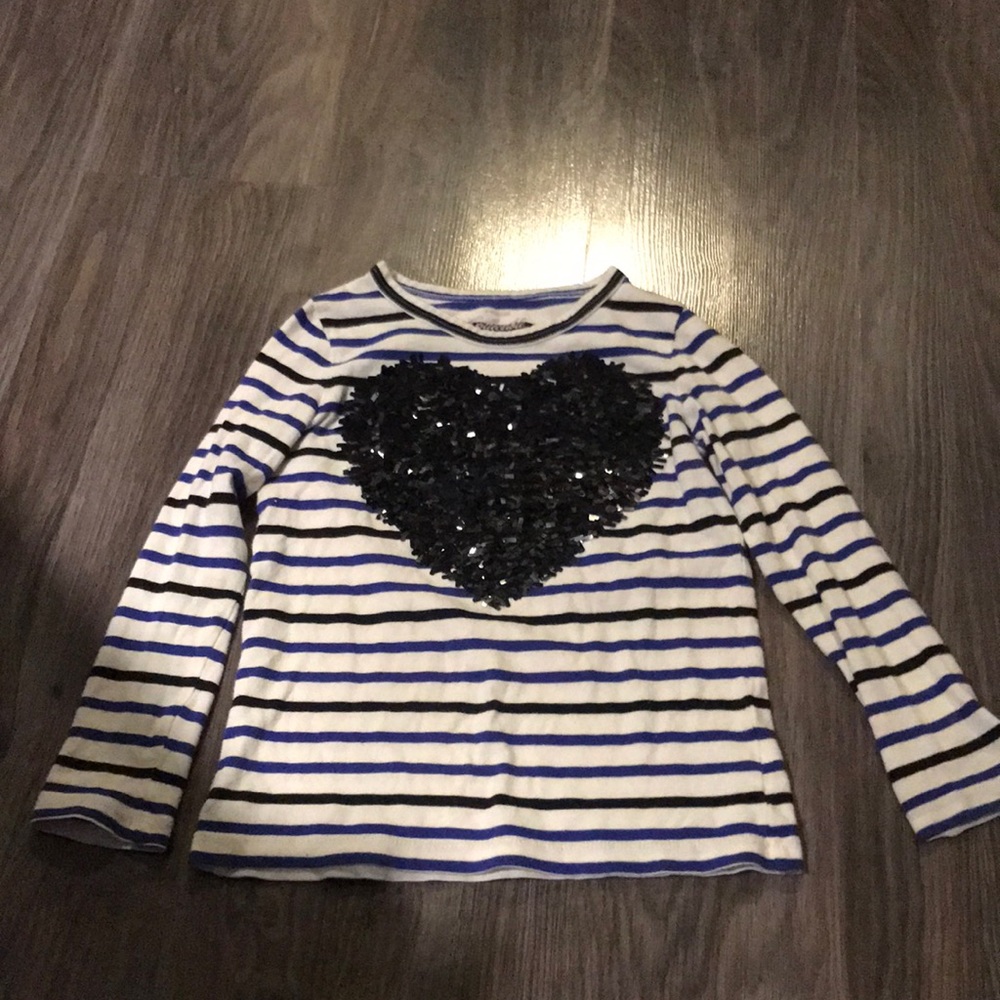 Crewcuts Collectible Long sleeve Shirt with Black heart made of sequins